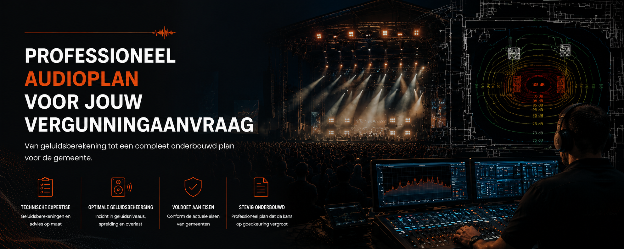 Audioplan verplicht bij events!